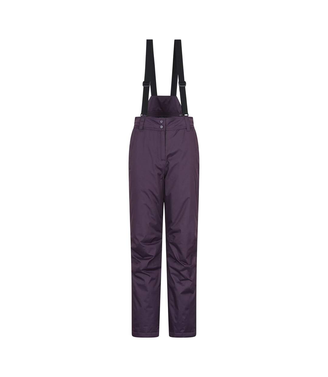 Womens/ladies Moon Ii Ski Trousers Dark Purple Mountain Warehouse-2
