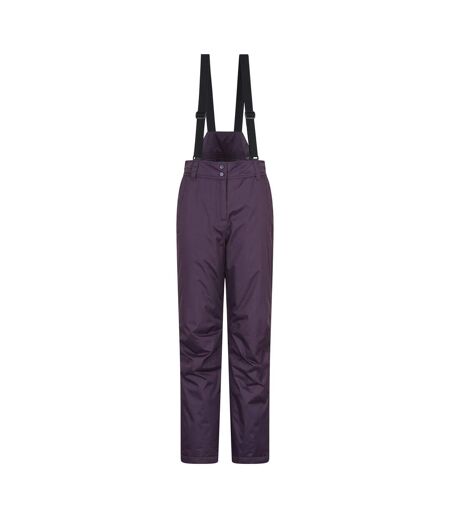 Womens/ladies Moon Ii Ski Trousers Dark Purple Mountain Warehouse
