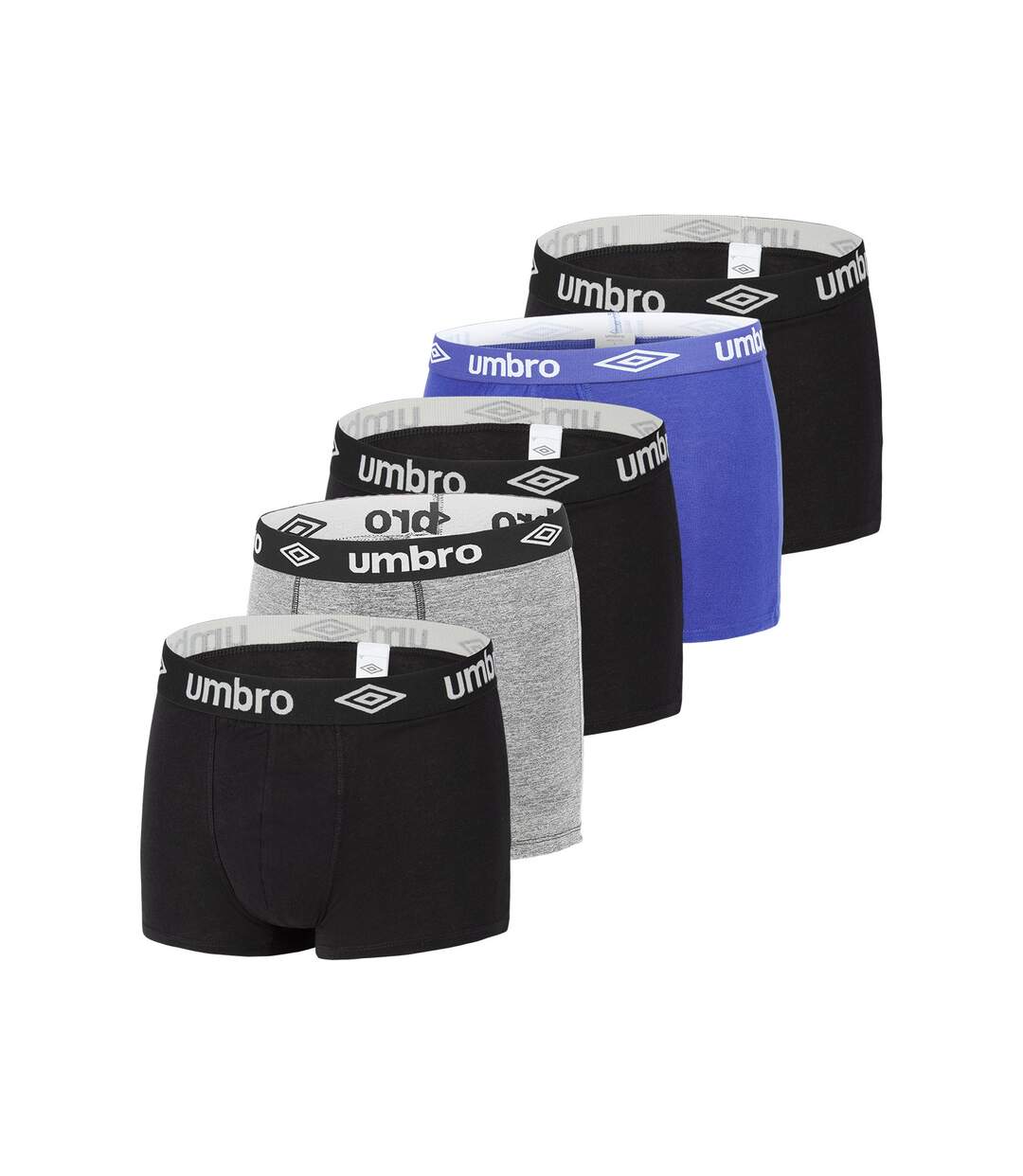 Lot de 5 Boxers coton homme uni Umbro