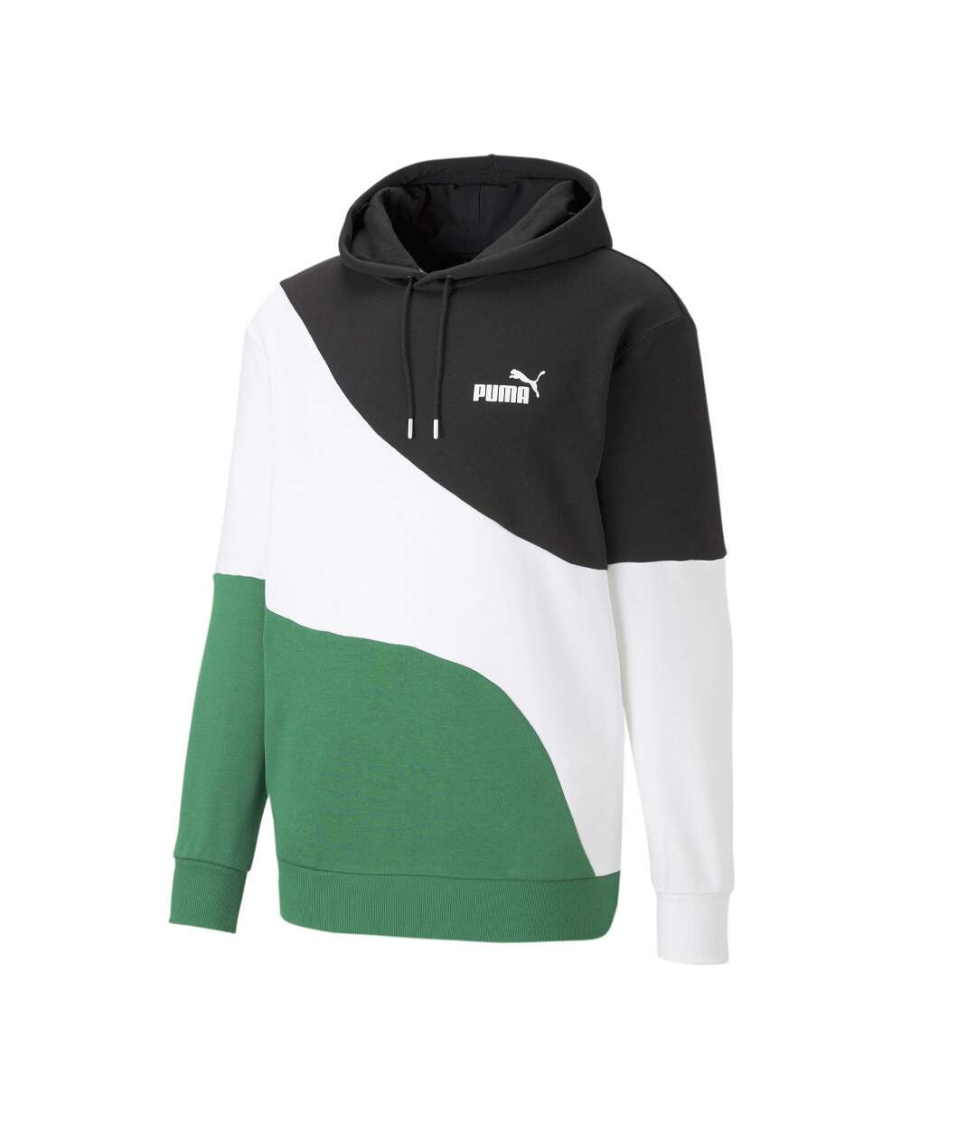 Sweat à Capuche Vert/Noir Homme Puma 673786 - S