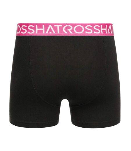 Pack Of 3  Mens Trioglow Boxer Shorts  Black Crosshatch