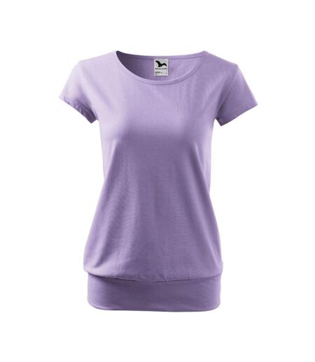 Womens/ladies City T-shirt Violet Adler