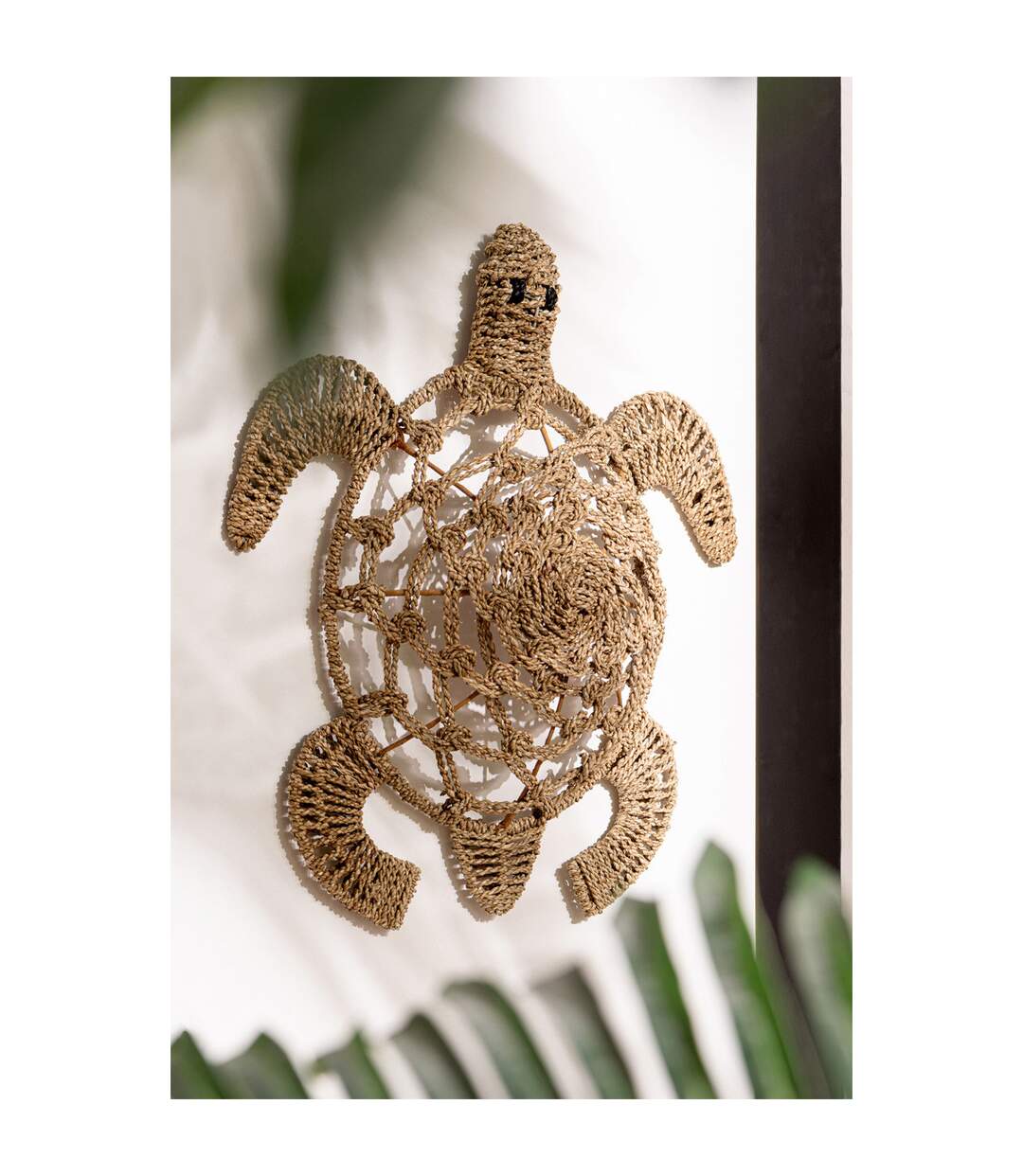 Lot de 2 Déco Murales en Jonc Tortue 80cm Naturel-3