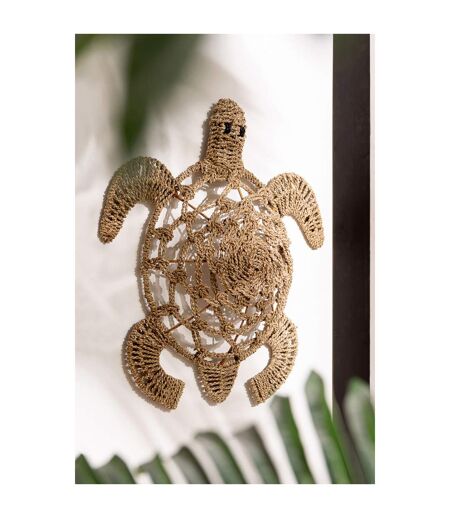 Lot de 2 Déco Murales en Jonc Tortue 80cm Naturel