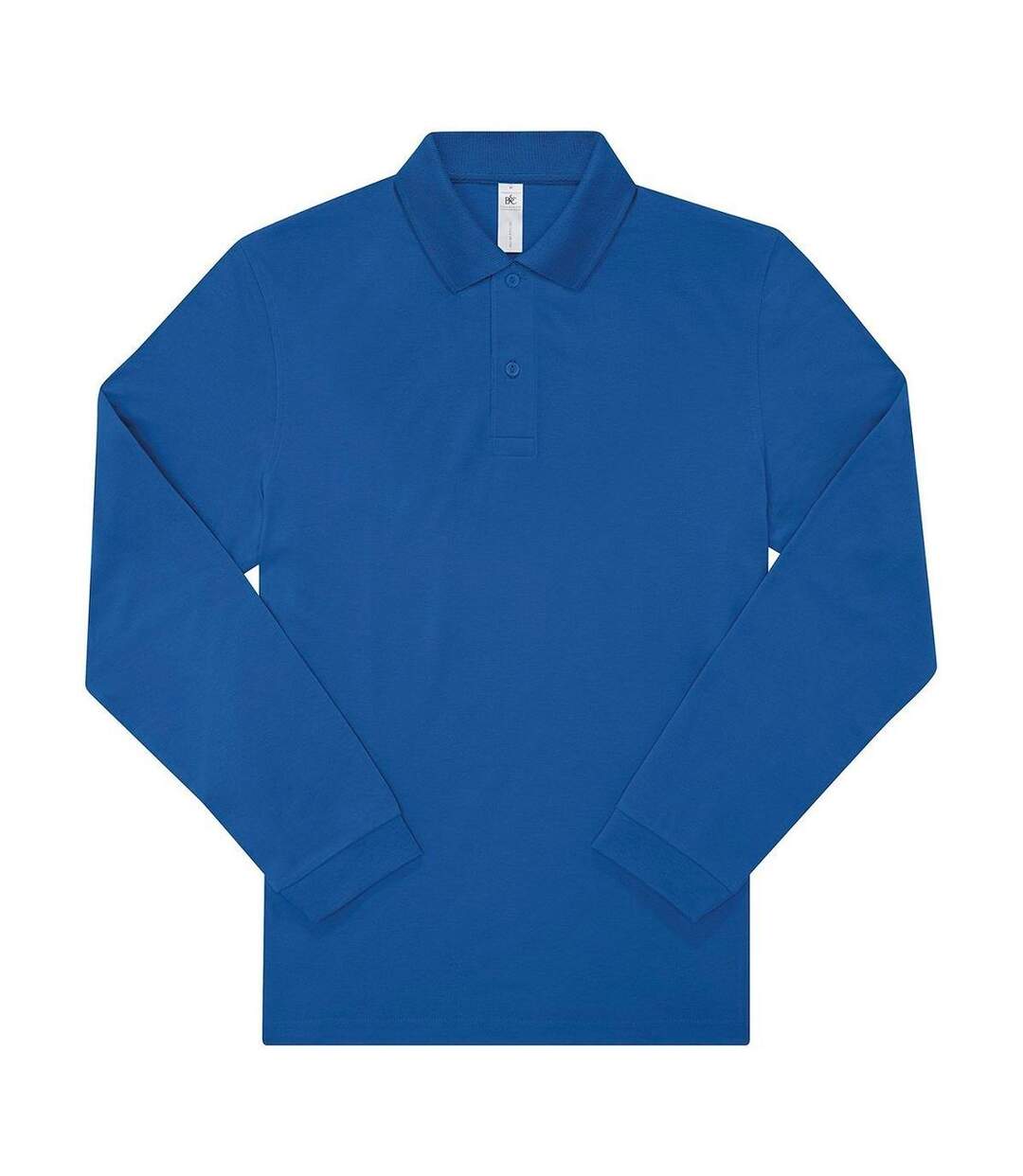 Polo manches longues- Homme - PU425 - bleu roi-1