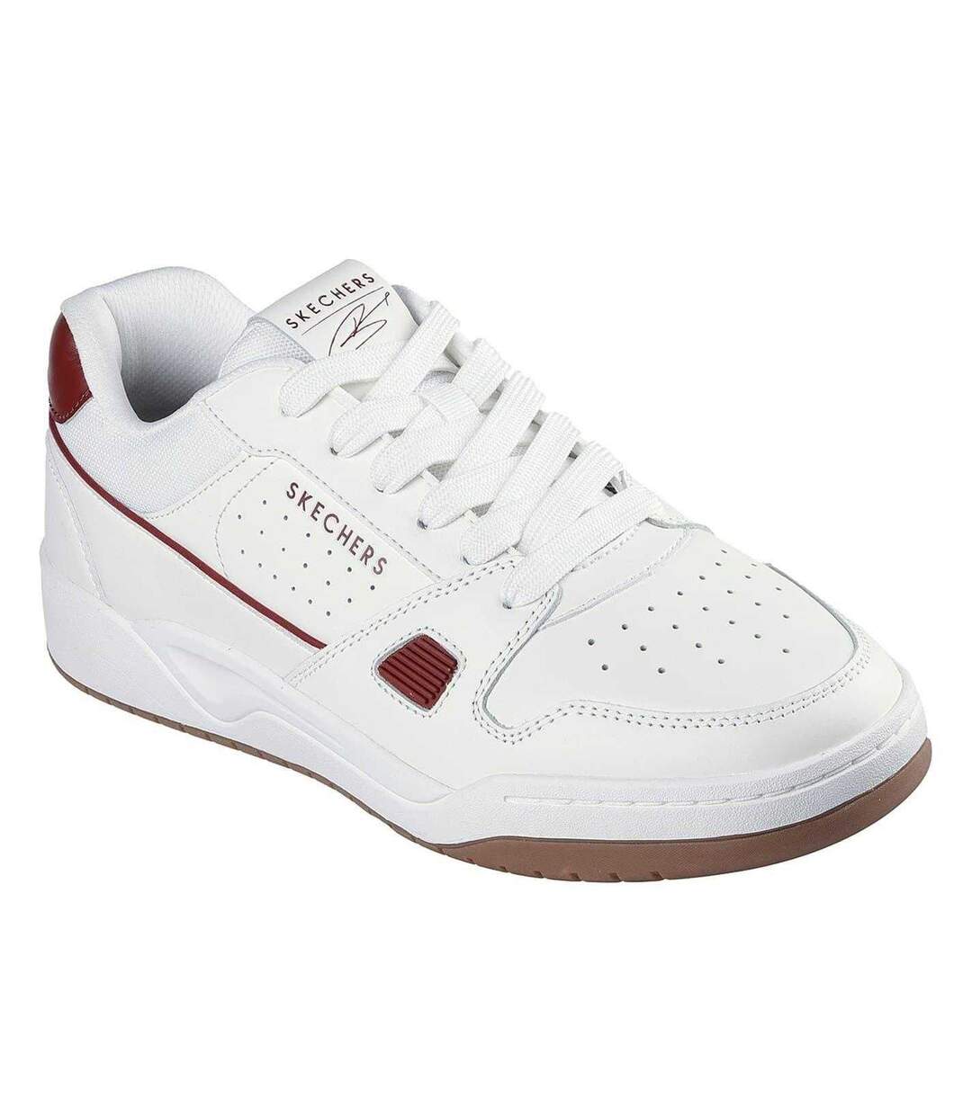 Baskets Harry Kane Collab Homme Blanc Bordeaux Skechers-1