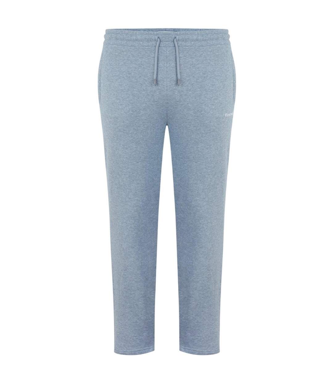 Mens Fleece Joggers Heather Grey Firetrap-1