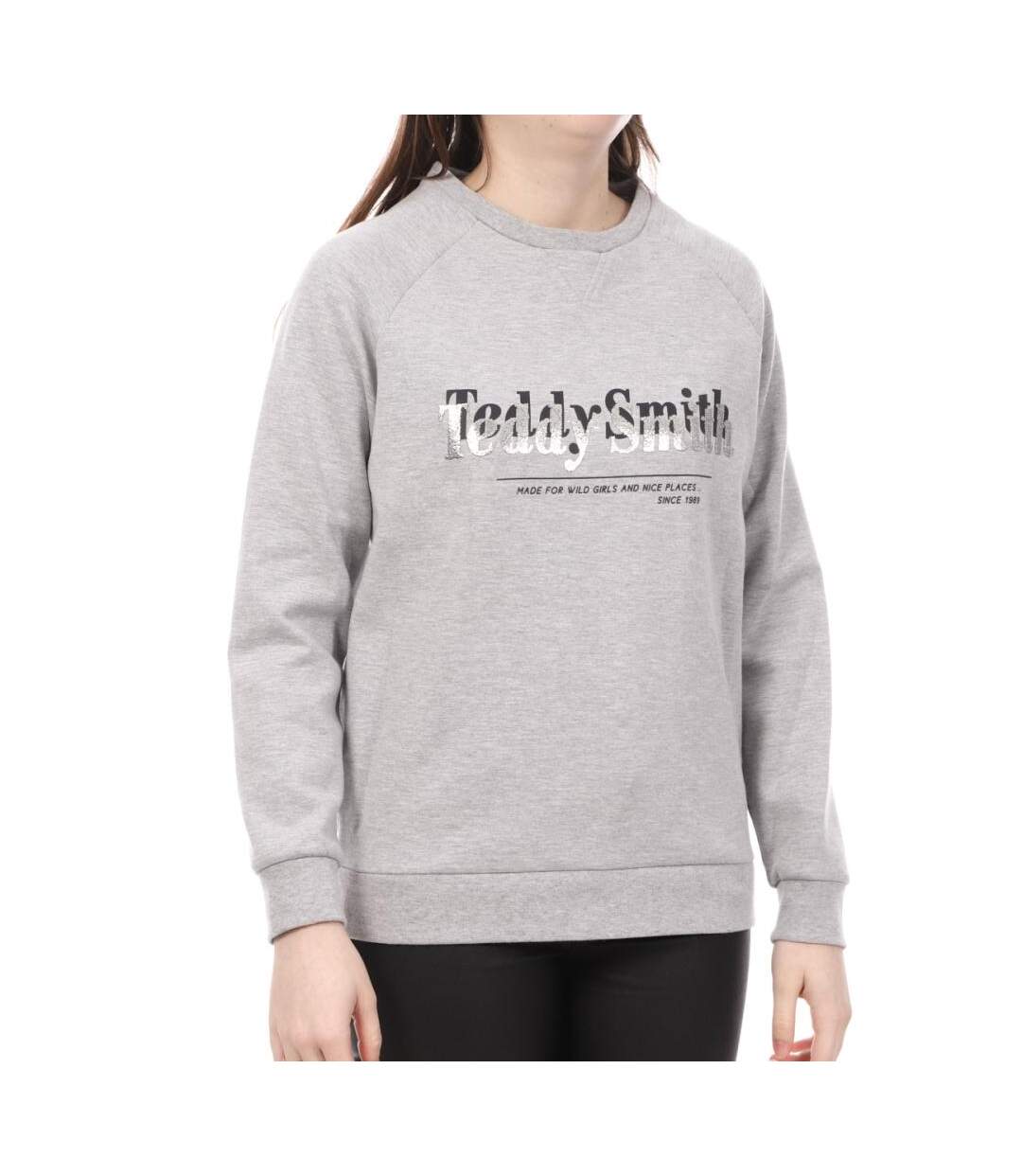 Sweat Gris Femme Teddy Smith Caviar - XS-1