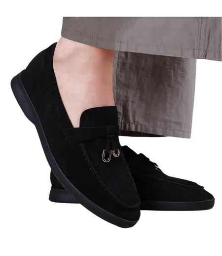 Mocassins Penny Pegasus Femme Noir Where´s That From