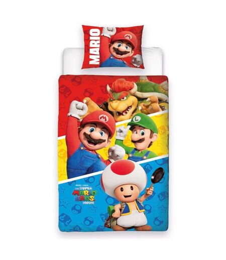 Super Mario Bros Jump Reversible Duvet Set (Multicolored) - UTAG2937