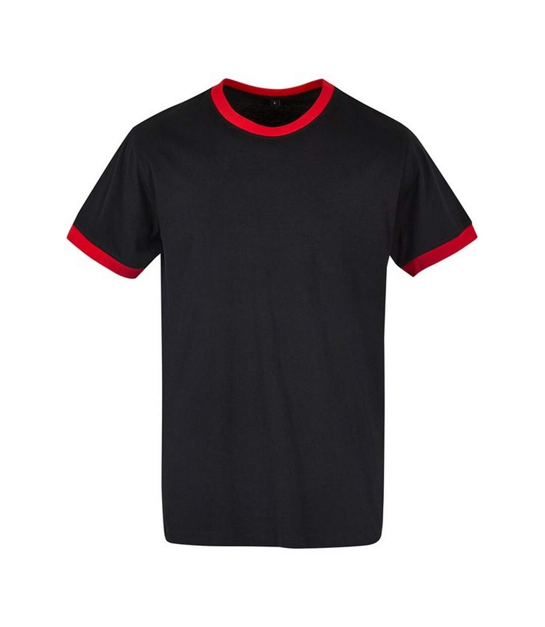 Mens t-shirt black/city red Build Your Brand