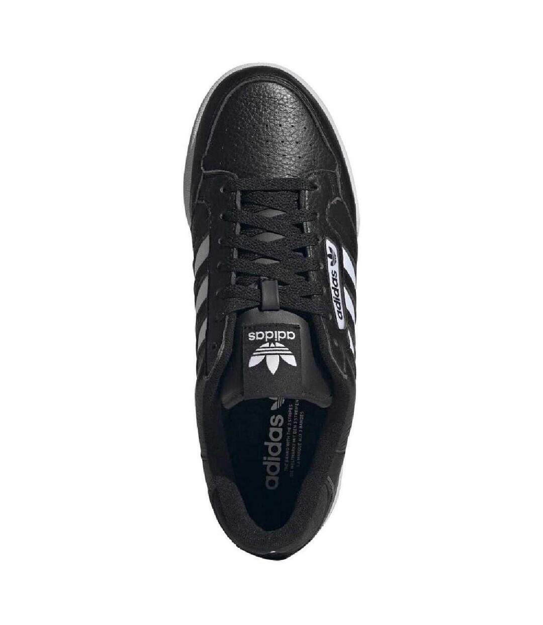 Mens Continental 80 Stripes Leather Trainers Core Black Adidas-3