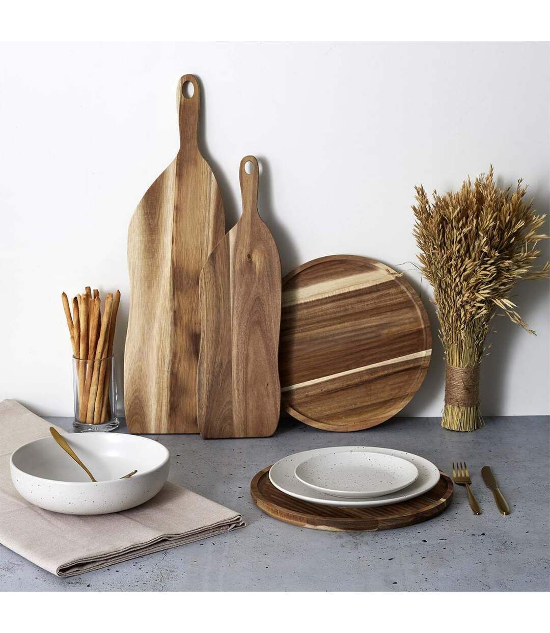 Dessous d'Assiette Acacia 32cm Marron-4