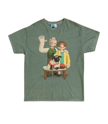 T-shirt Adulte Vert Wallace And Gromit