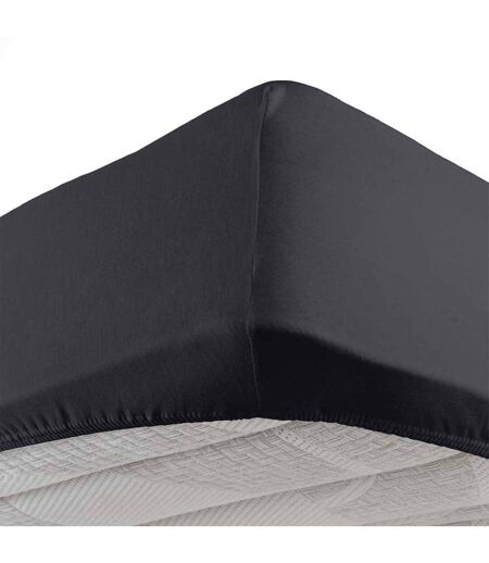 Drap Housse Jersy 160x200cm Charbon