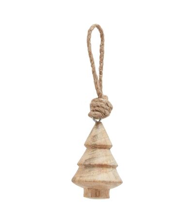 Wooden christmas tree bauble one size brown Hill Interiors