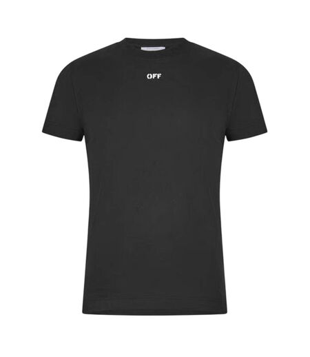Mens Off Logo Short-sleeved T-shirt Black Off White