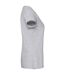 Womens/ladies Iconic Ringspun Cotton T-shirt Heather Grey Fruit Of The Loom-3