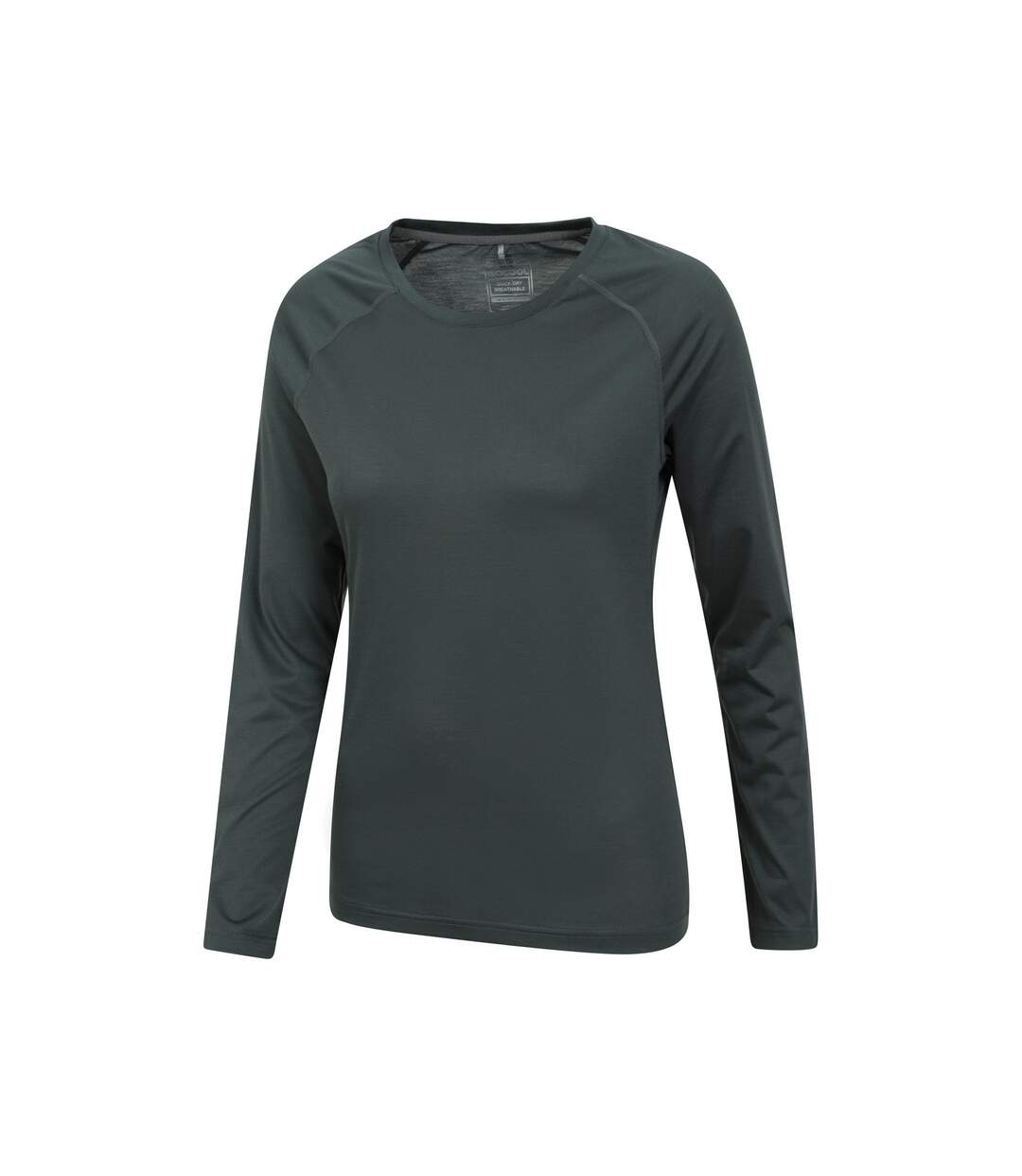 Womens/ladies Quick Dry Long-sleeved Top Khaki Green Mountain Warehouse-3