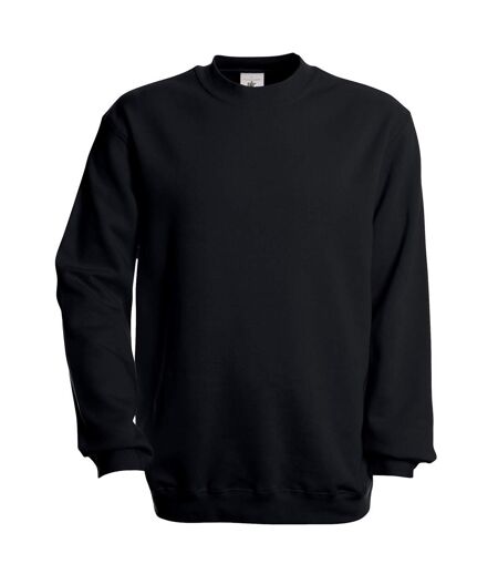 B&C Unisex Set-In Modern Cut Crew Neck Sweatshirt (Black)