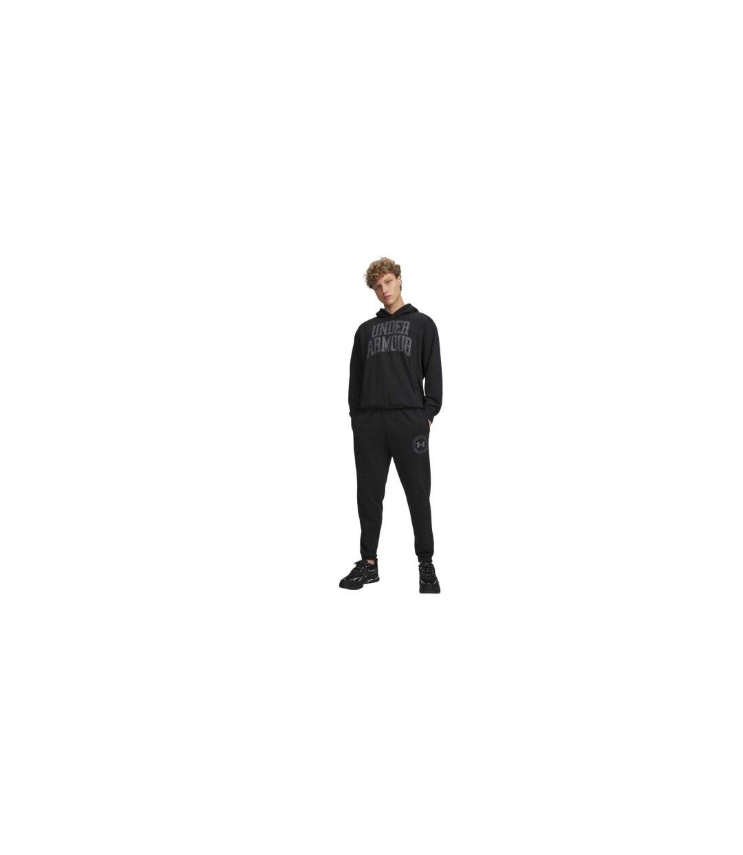 Pantalon De Jogging Motif/style Imprimé Graphique Rival Homme Noir Gris Under Armour-1