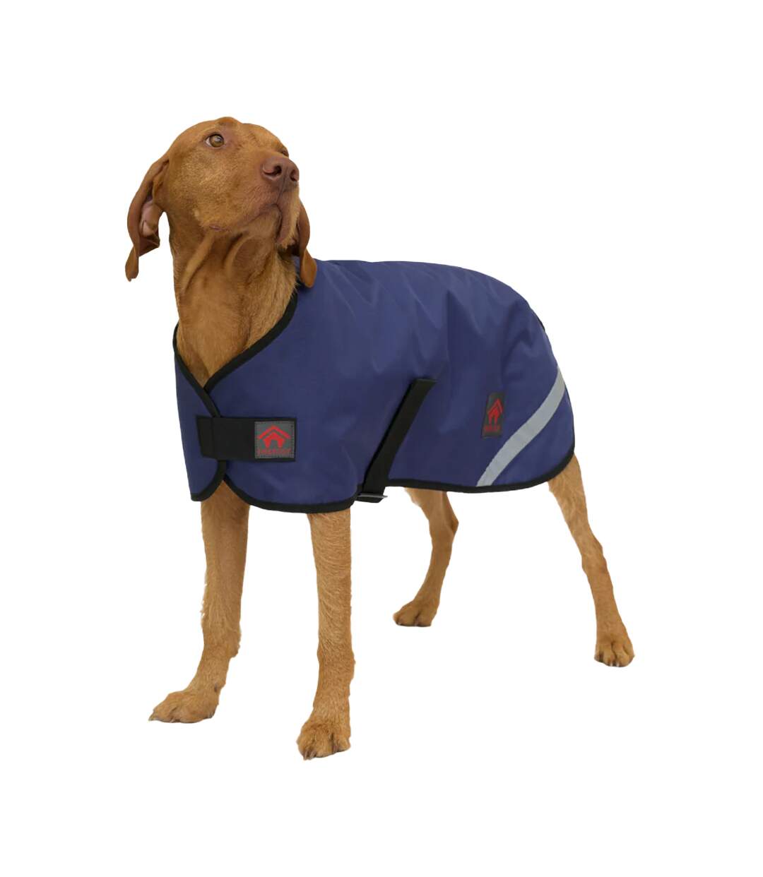 Fleece lined dog coat 66cm navy Firefoot-1