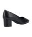 Womens/ladies Anna Leather Wide Court Shoes Black Hush Puppies-2