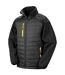 Unisex adult compass softshell padded jacket black/yellow Result-1