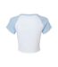 T-shirt court femme blanc / bleu clair Bella + Canvas-2