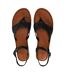 Womens/ladies Lexie Woven Flat Sandals Black Toms-3