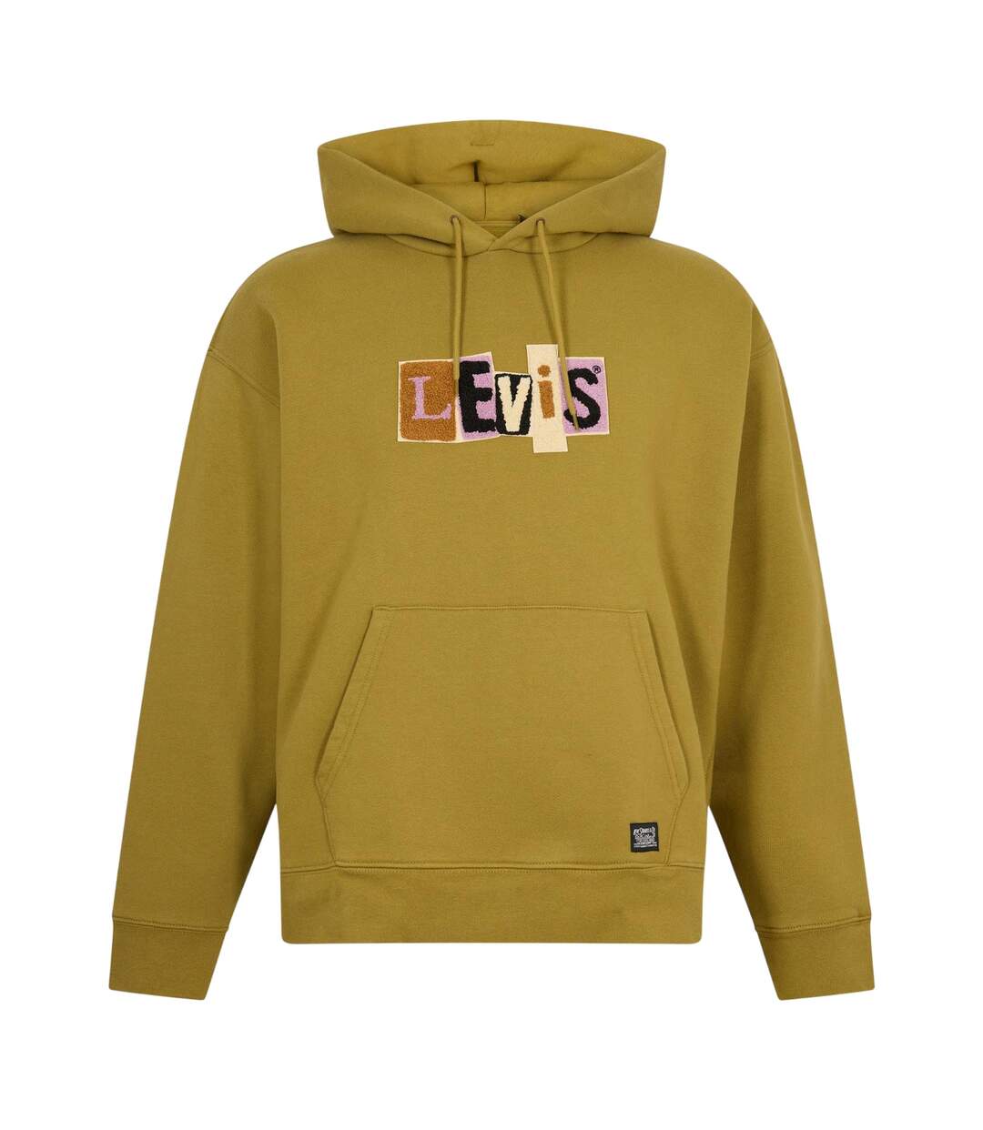 Sweat À Capuche Skate Homme Vert Kaki Foncé Levis-2