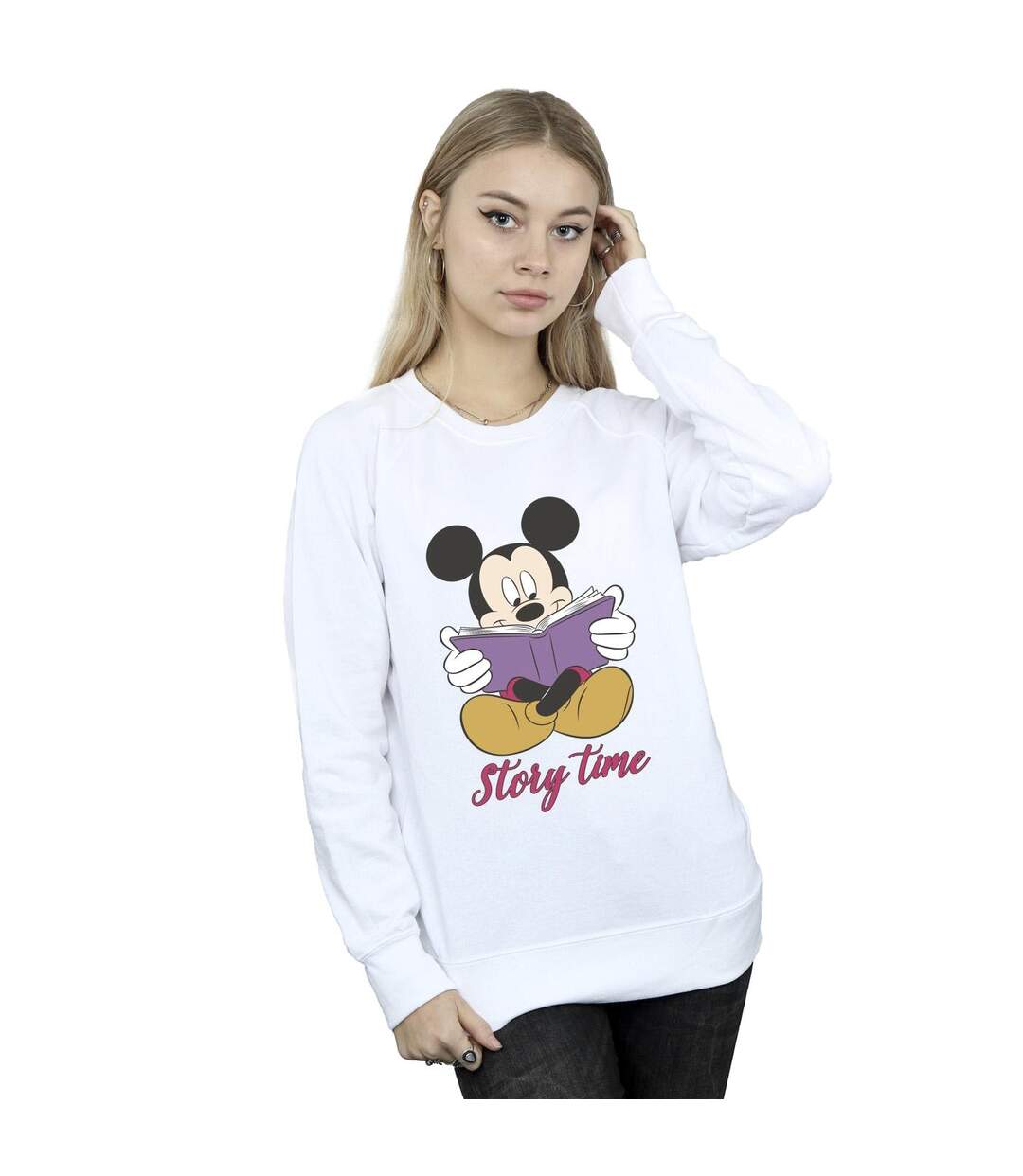 Disney Sweatshirt Mickey Mouse Story Time - Femmes/Ladies (Blanc) - UTBI28942-2
