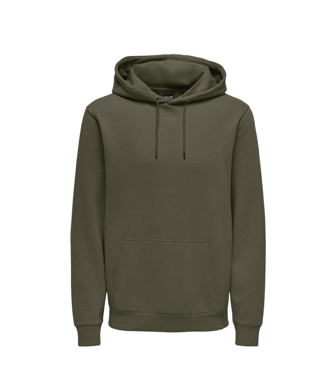 Sweat à capuche marron homme only & sons ceres - l-2