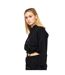 Womens/ladies Danica 2 Crop Hoodie Black Juice-4
