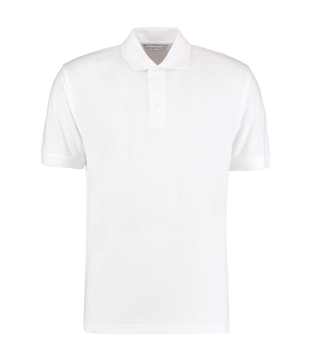 Polo klassic homme blanc Kustom Kit-1