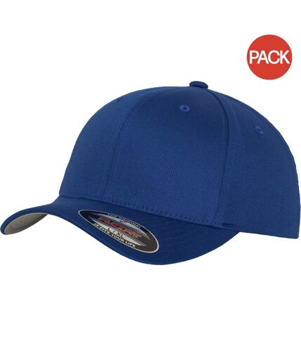 Lot de 2  casquettes de baseball homme bleu roi Yupoong