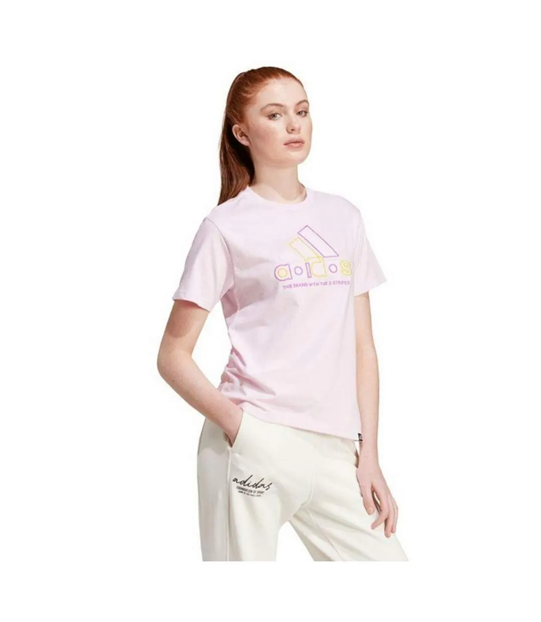 T-shirt Style Logo Xpress Femme Rose Adidas-4