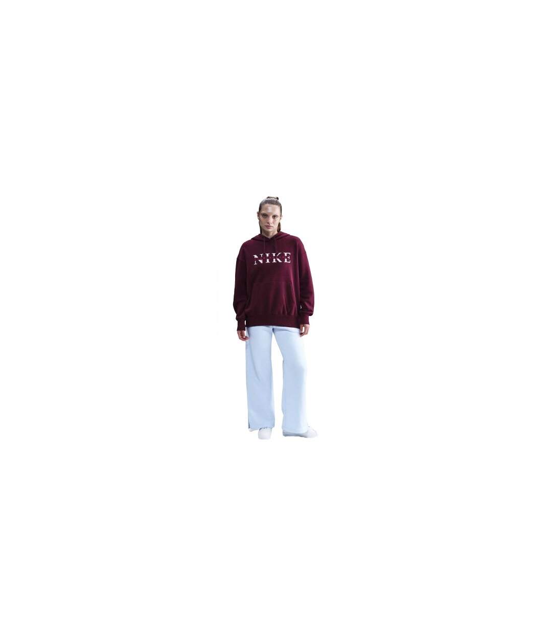 Womens/ladies Phoenix Fleece Pullover Hoodie Bordeaux Nike-1