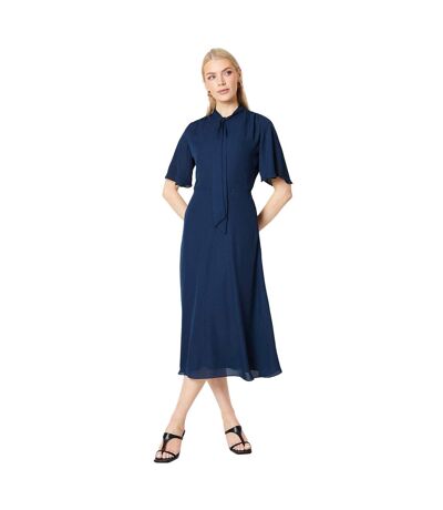 Robe mi-longue femme bleu marine Principles