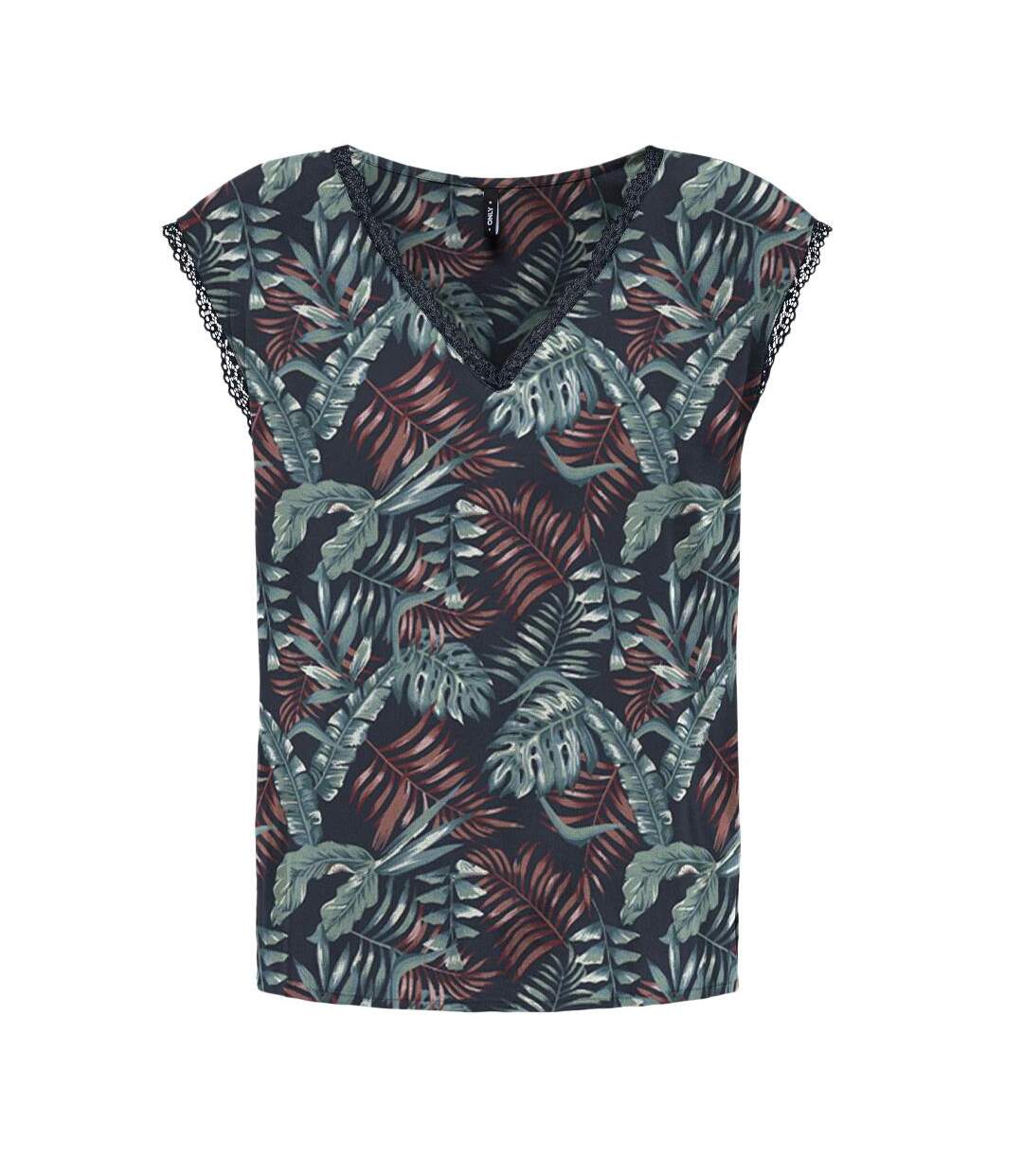 T-Shirt marine imprimé femme only selina - l-1