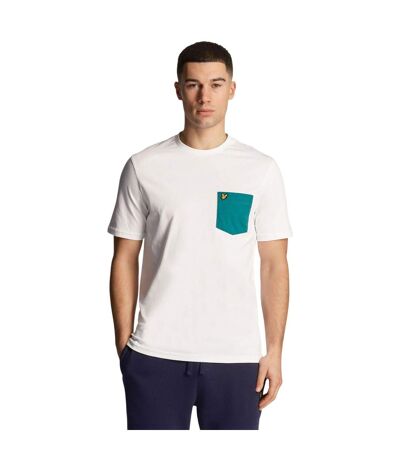 T-shirt Homme Blanc Vert Lyle & Scott