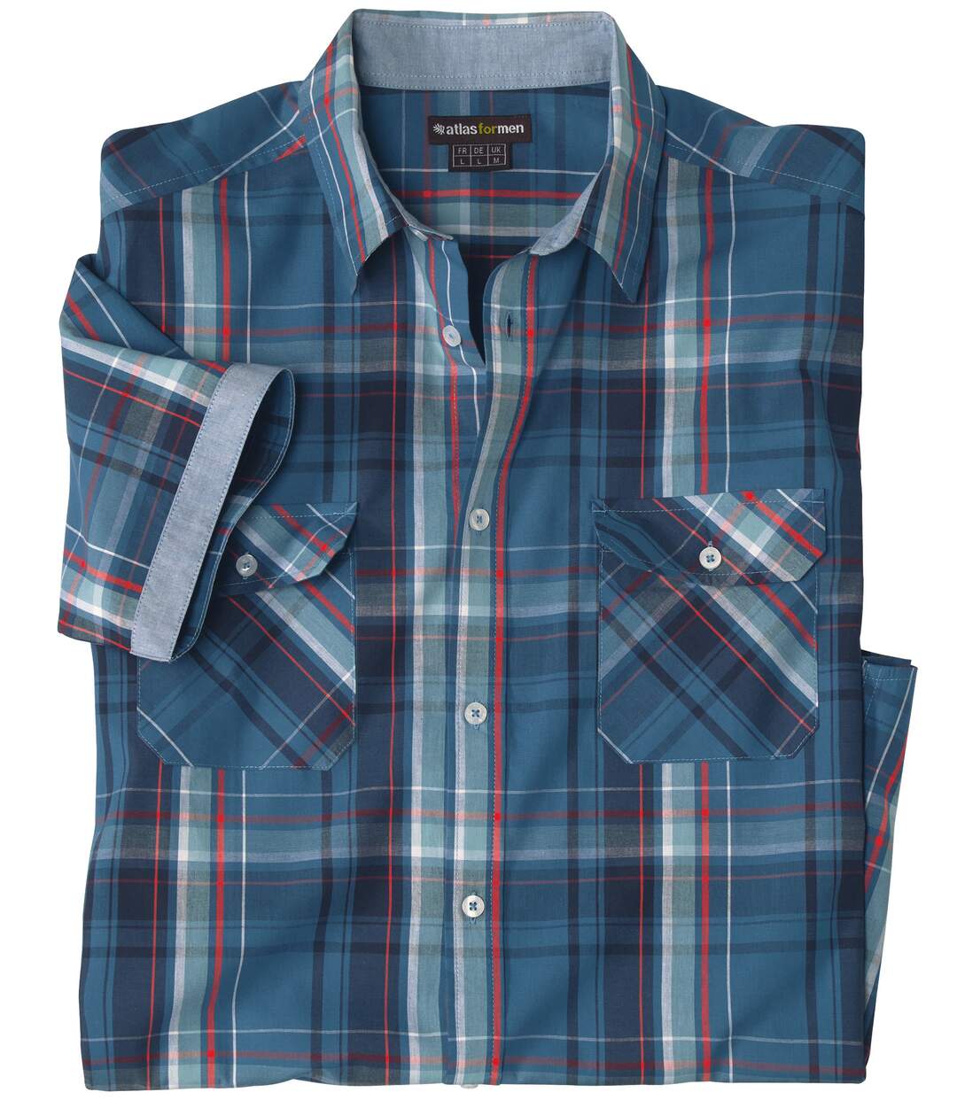 Men's Blue Checked Shirt-4