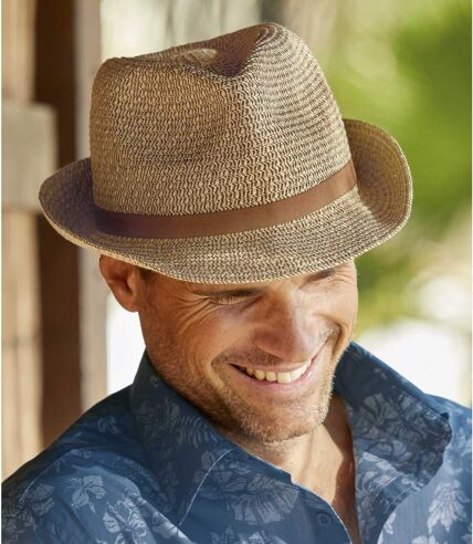 Men's Beige Straw Summer Hat