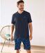 Pyjashort Coton Marine Imprimé Camouflage-2