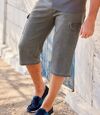 Men's Grey Stretch Denim Cropped Pants Atlas For Men