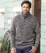 Men's Grey Cozy Knit Sweater