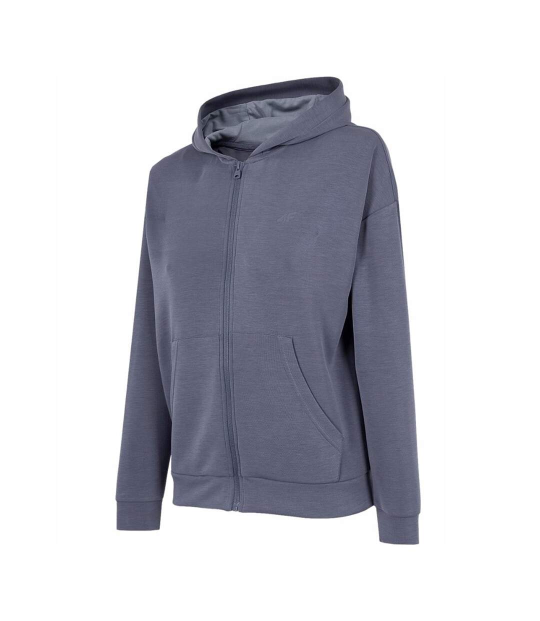 Veste À Capuche H4z22 Bld041 Femme Gris Argenté 4F-2
