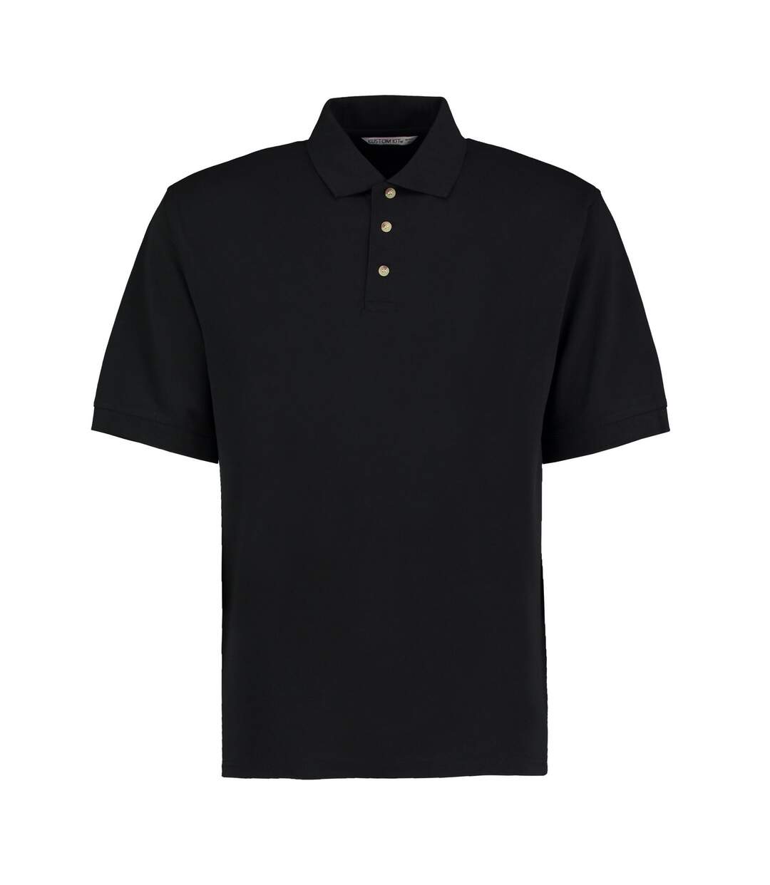 Polo homme noir Kustom Kit-1