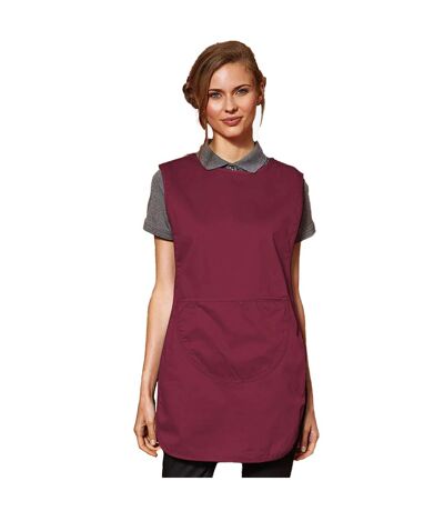 Premier Ladies/Womens Pocket Tabard / Workwear (Pack of 2) (Burgundy) (UTRW7031)