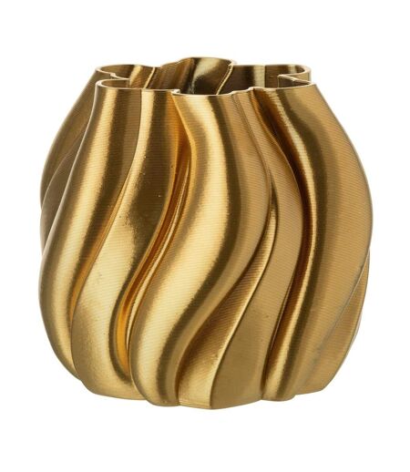 Vase Déco en Porcelaine Impression 3D 22cm Doré